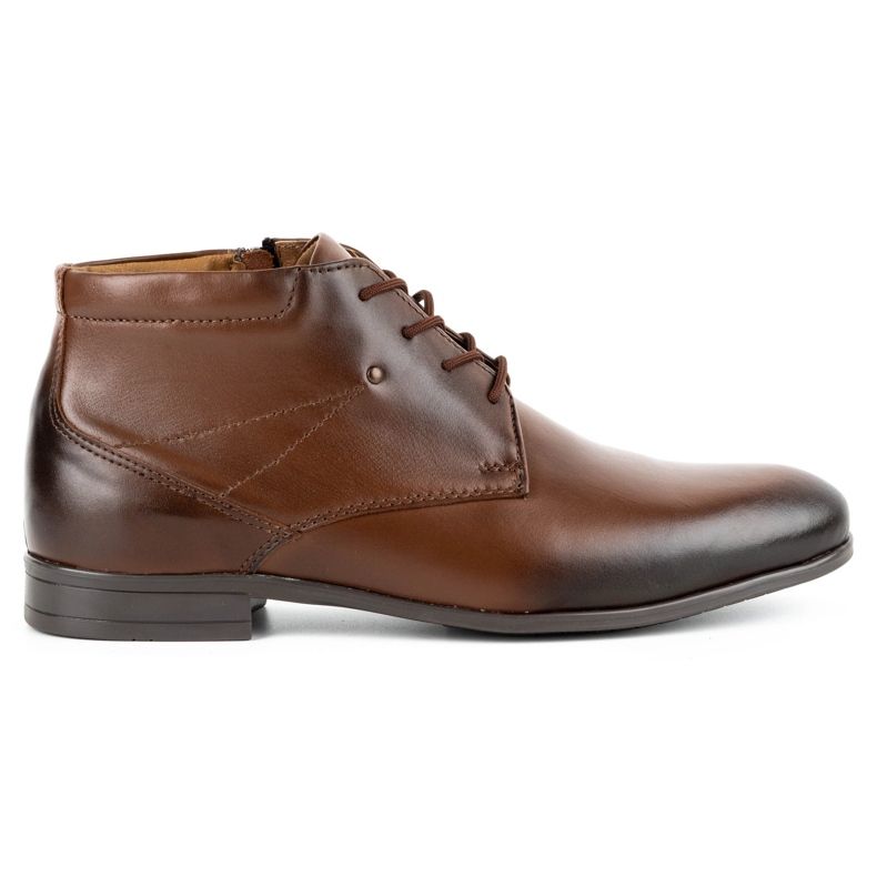 Olivier Men's leather formal shoes insulated 802MA brown
