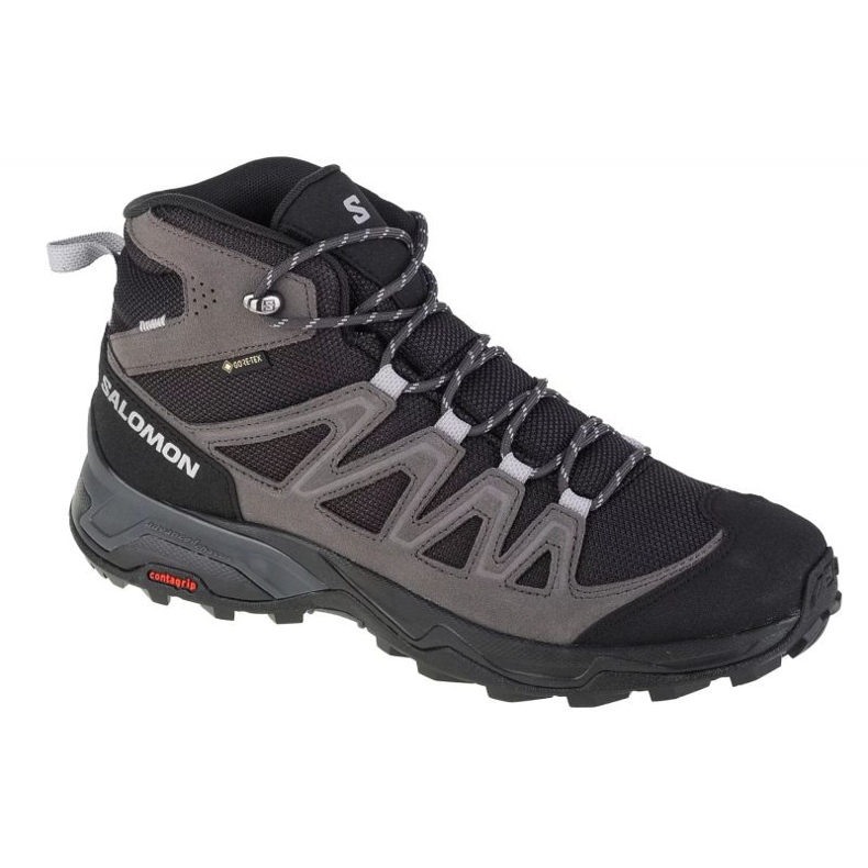 Salomon X Ward Leather Mid Gtx M 471817 shoes grey Salomon X Ward Leather Mid Gtx M 471817 shoes grey
