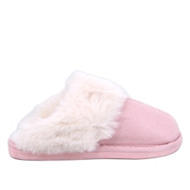 Otteys Pink women's slippers with fur