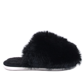 Calvert Black women's fur slippers Calvert Black women's fur slippers