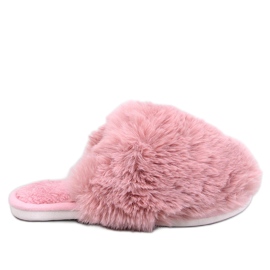 Calvert women's fur slippers, pink