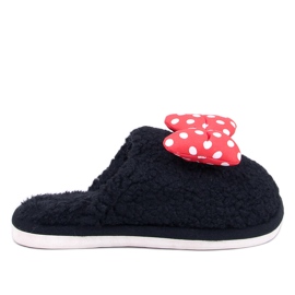 Children's slippers with a bow Child Black