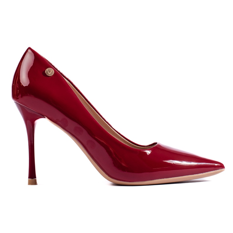 Vinceza burgundy patent stilettos red
