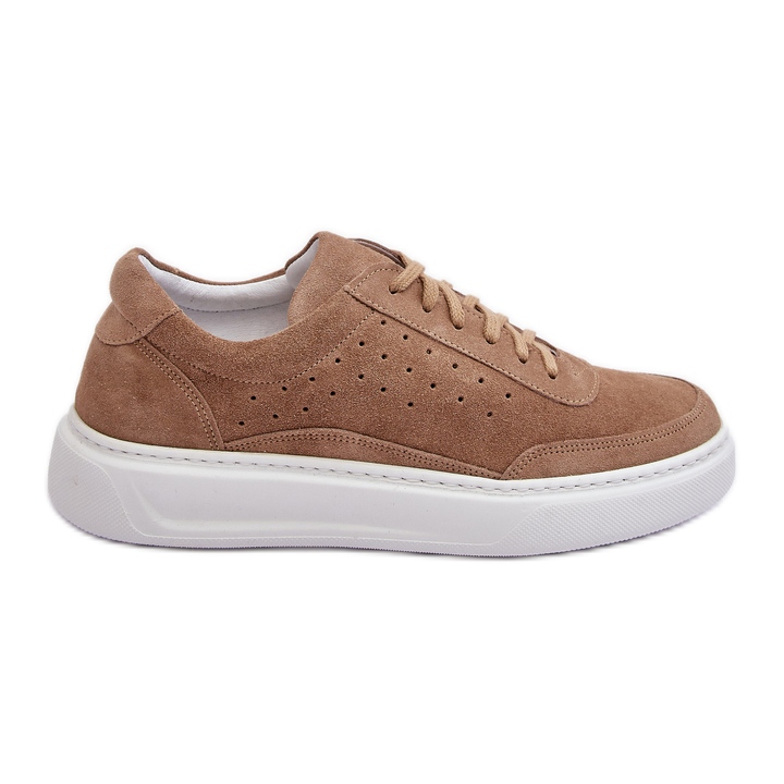 Men's Suede Sports Shoes Zazoo 1544 Beige