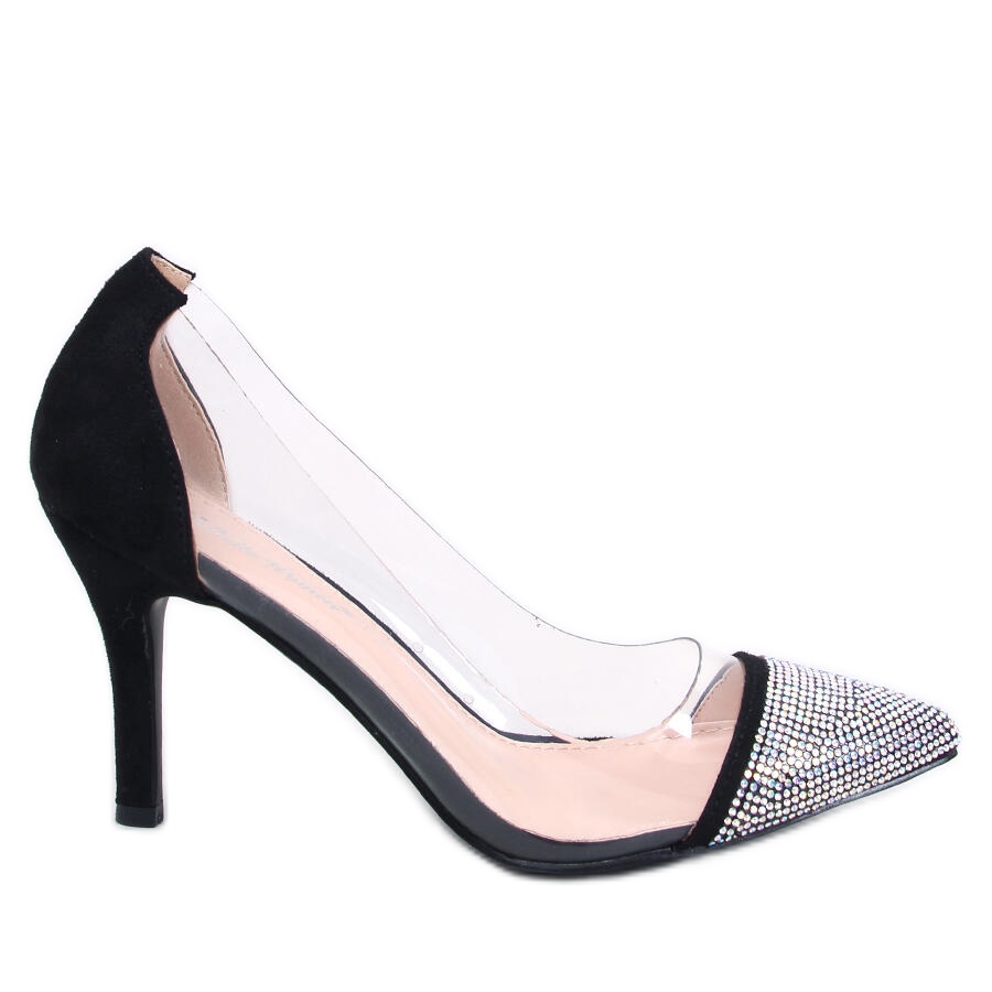 Transparent sales pump heels