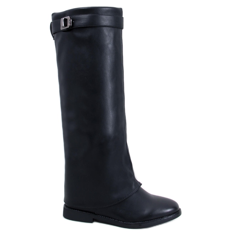 Annse Black double-cut boots