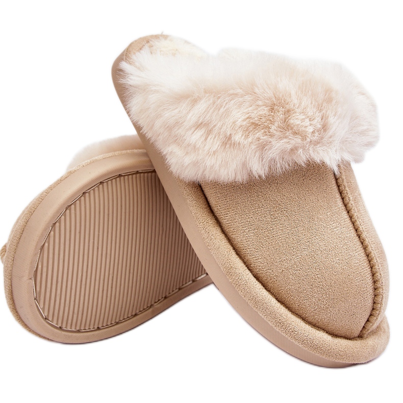 Children's Befana Befana Slippers With Fur beige