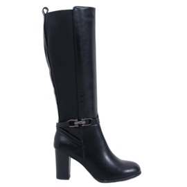 Classic Milss Black high-heeled boots