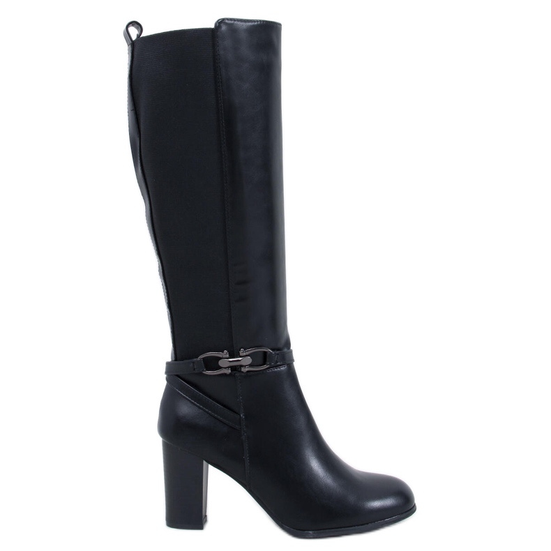 Classic Milss Black high-heeled boots