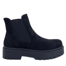 Villes Black platform Chelsea boots