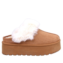 Allod Camel platform snow slippers brown