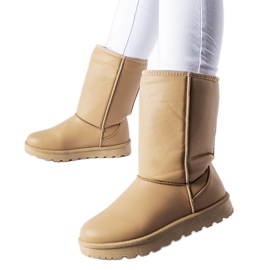 Brown classic Bobby eco-leather snow boots beige Brown classic Bobby eco-leather snow boots beige
