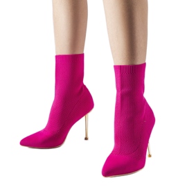 Pink sock ankle boots from Vincoli