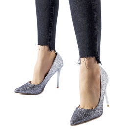 Silver glitter Covo high heels