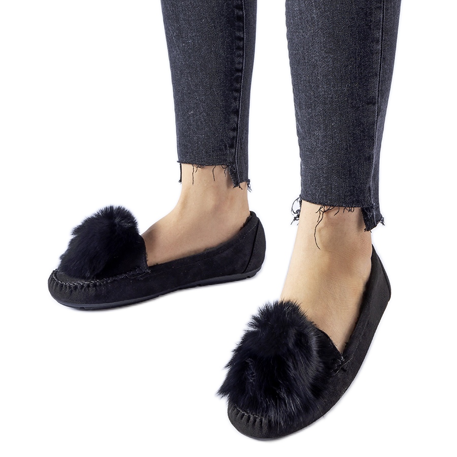 Ugg pom pom best sale slippers black