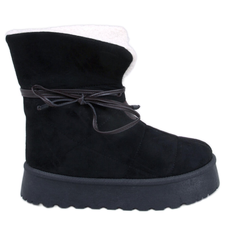Price Black sheepskin snow boots