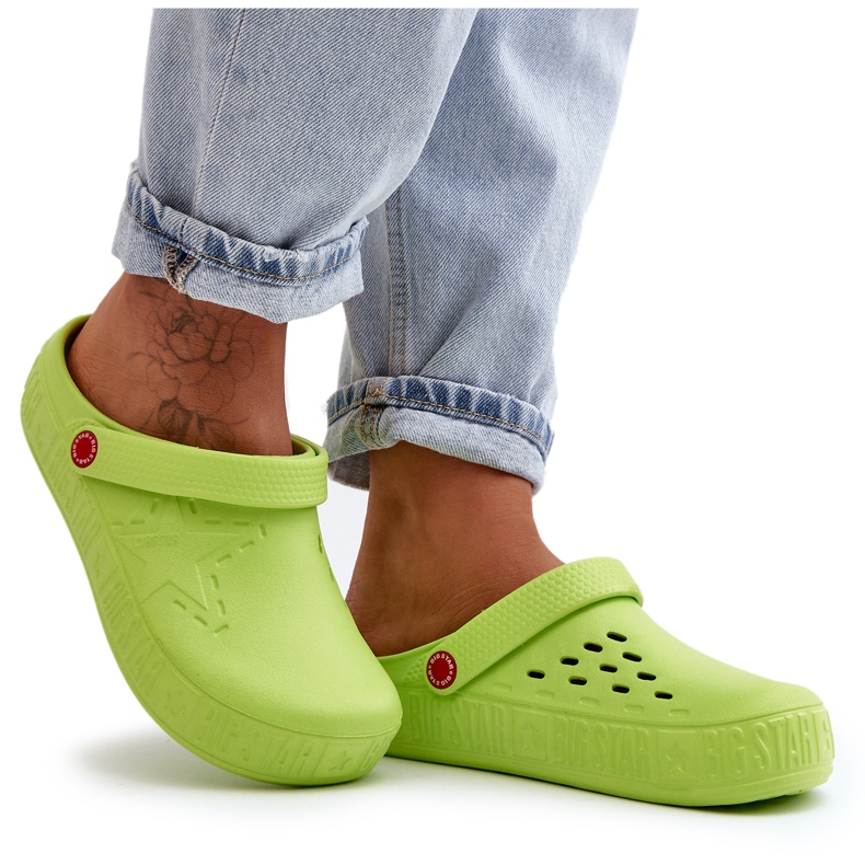 Women's Light Flip-Flops Crocs Big Star II275006 Green