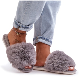 Women's Slippers With Fur Gray Vienitta grey