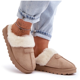 Women's Snow Boots With Sheepskin Beige Villene
