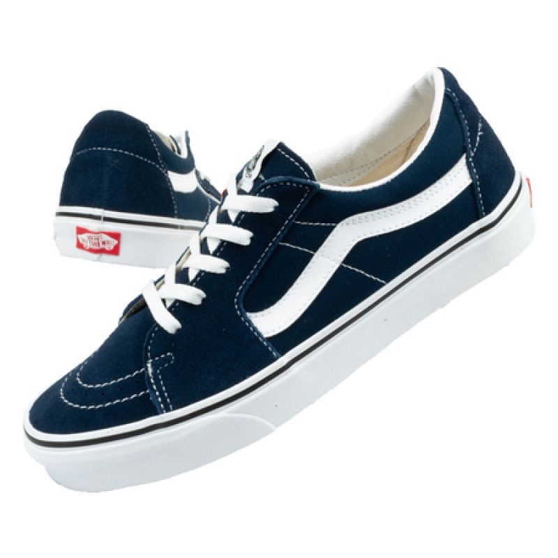 Vans Navy Blue Blue Vans Leather Tongue Vans Sk8-Hi Vintage Blue