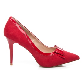 Belle Women Elegant Pumps With A Bow red