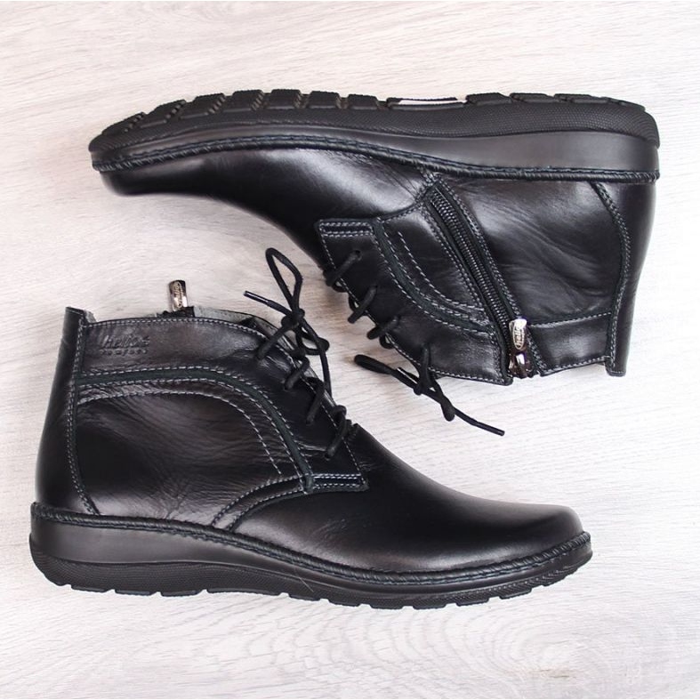 Helios W H612-2A insulated leather boots, black