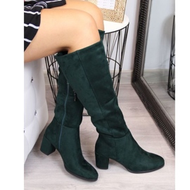 Sergio Leone W SK184D insulated high-heeled boots, green