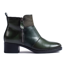 Dark green women's ankle boots from Vinceza Dark green women's ankle boots from Vinceza