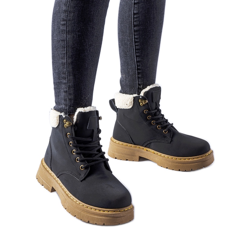 Black insulated Burgondi workers' boots