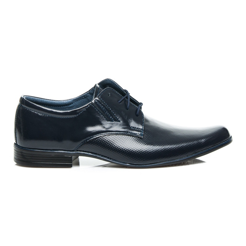 Lucca Leather shoes with gloss blue