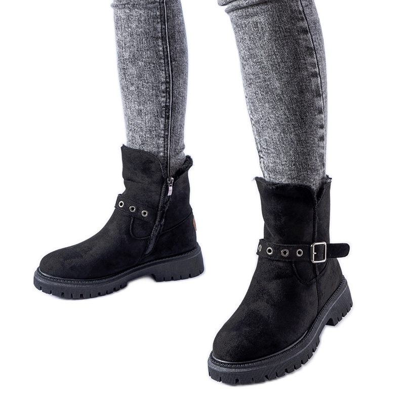 Black insulated Gibsonia ankle boots