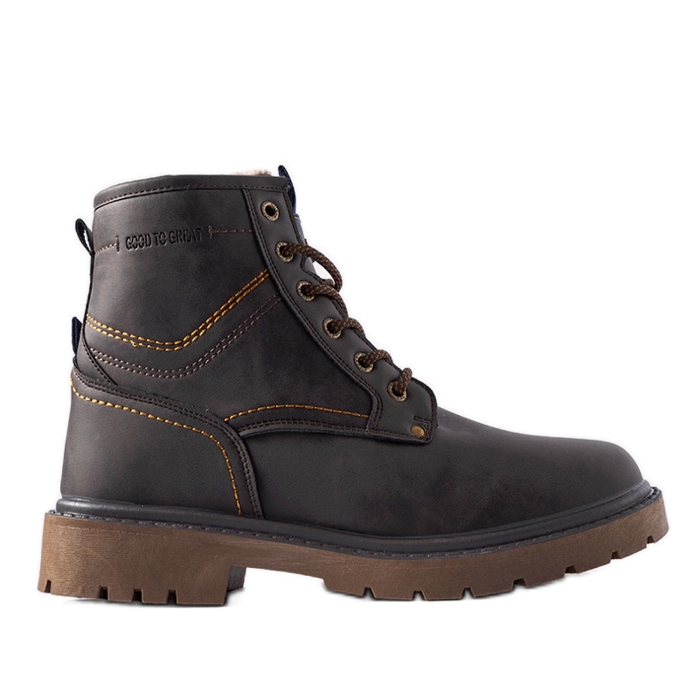Brown insulated men's boots by Telti