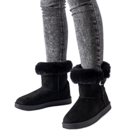 Black Borgorato snow boots lined with fur