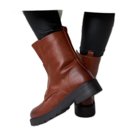 Brown insulated boots with a zipper from Oakdale