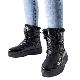 Black patent insulated Harold snow boots Black patent insulated Harold snow boots