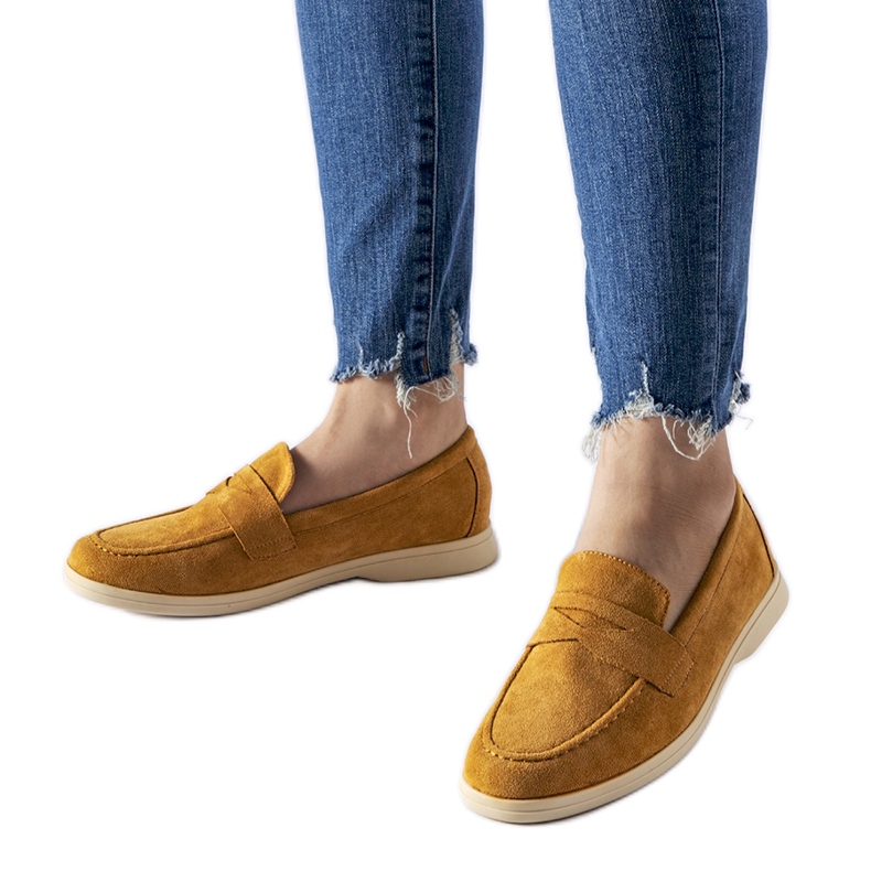 Dark beige moccasins made of Ferragus eco-suede Dark beige moccasins made of Ferragus eco-suede