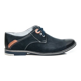 Lucca Dark blue leather shoes