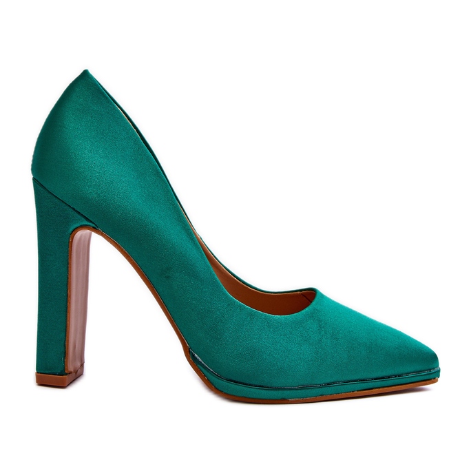 Green Piatti high heel pumps