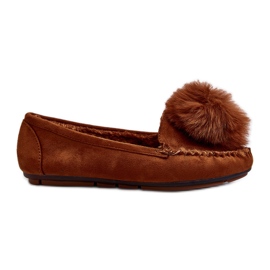 Women's Moccasins With Fur Camel Novas brown