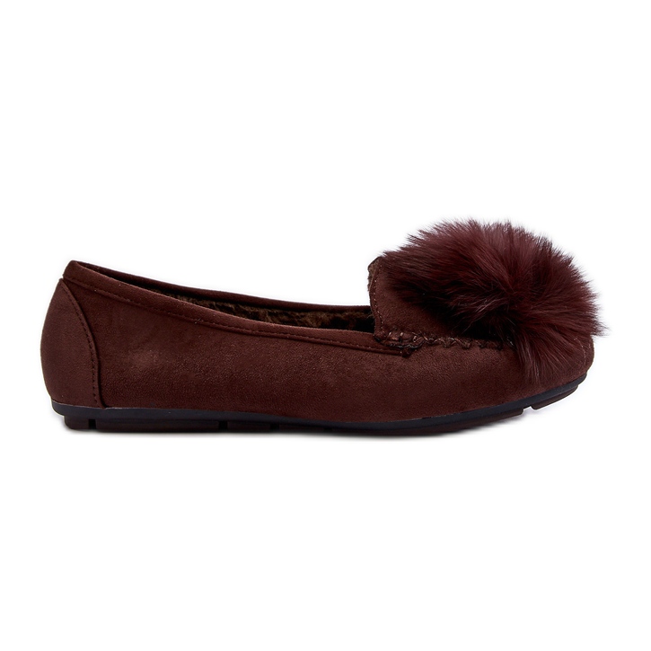 Women's Moccasins With Fur Brown Novas