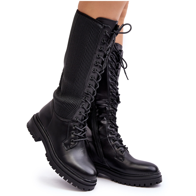Super Mode Over-the-Knee Over-the-Knee Boots, Black Idandrou
