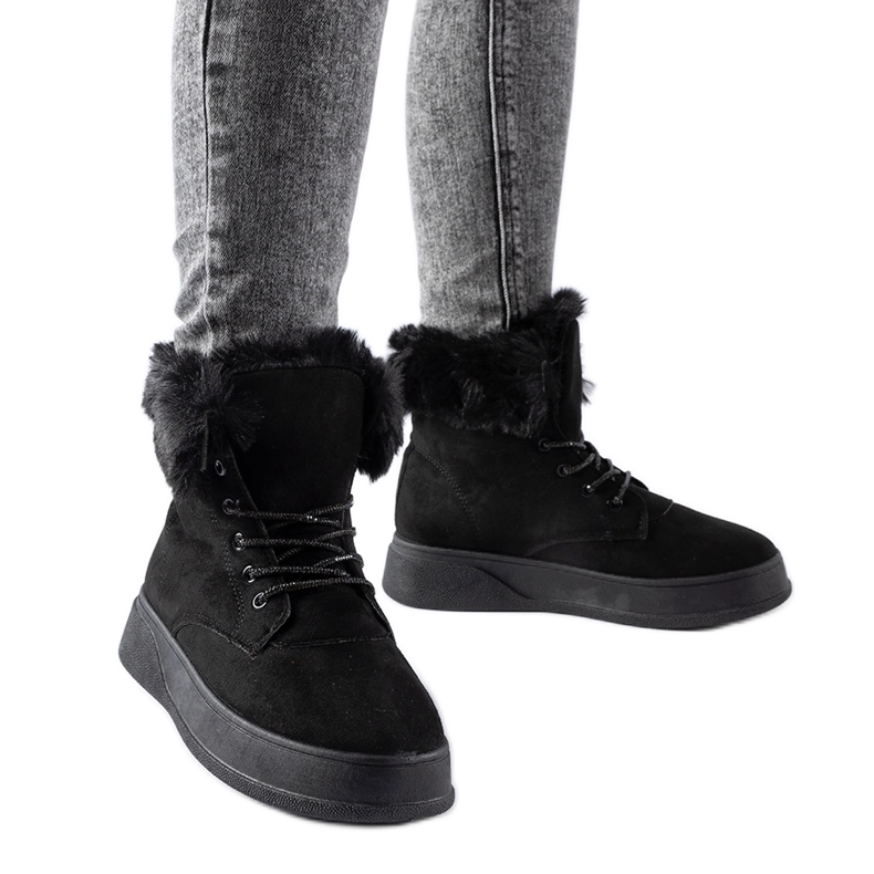 Black Oliverio platform snow boots Black Oliverio platform snow boots
