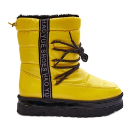 Women's Snow Boots With Binding Yellow Lilar