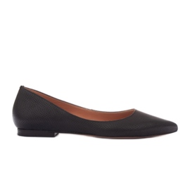 Marco Shoes Subtle leather ballet flats black