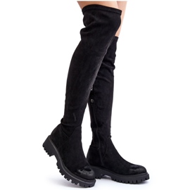 Women's Over-the-Knee Flat Boots La.Fi 270068B-SU Black