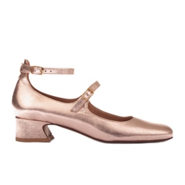 Mary Jane style pumps Marco Shoes Gold