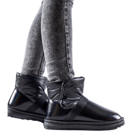 Black shiny Delaune short snow boots Black shiny Delaune short snow boots