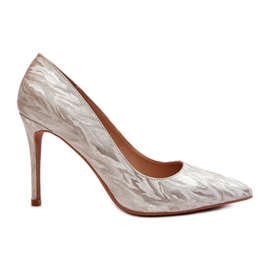 High heels decorated with gold Klonisa glitter golden High heels decorated with gold Klonisa glitter golden