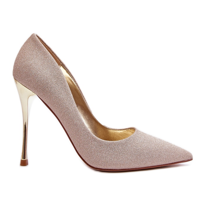 Tiberon's Gold Glitter High Heels golden Tiberon's Gold Glitter High Heels golden
