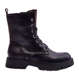 Eco-leather boots women's black workers